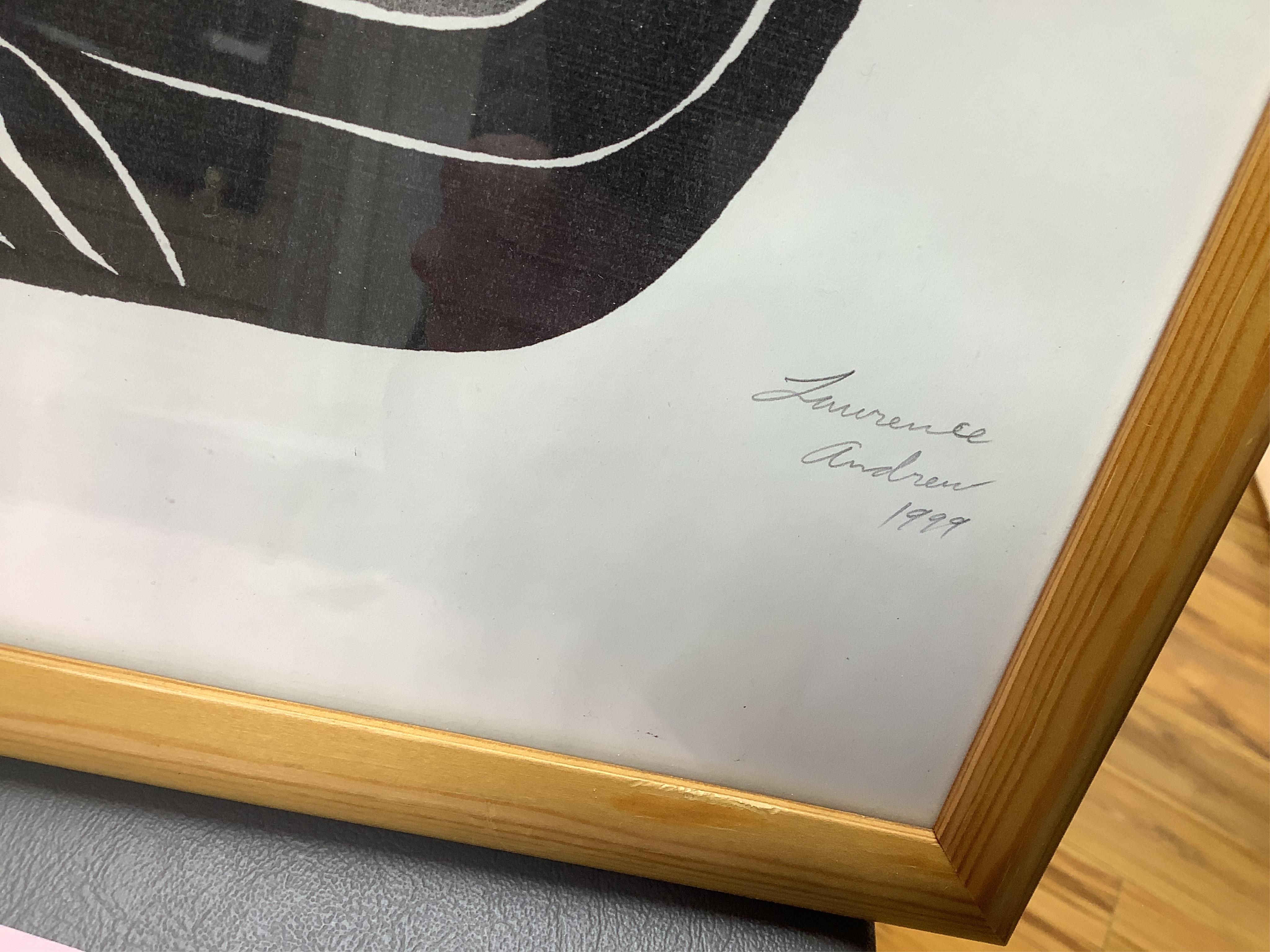 Laurence Andrew (contemporary), ‘Duck’, signed in pencil, dated 1999, limited edition 16/20, monochrome print, 27 x 24cm